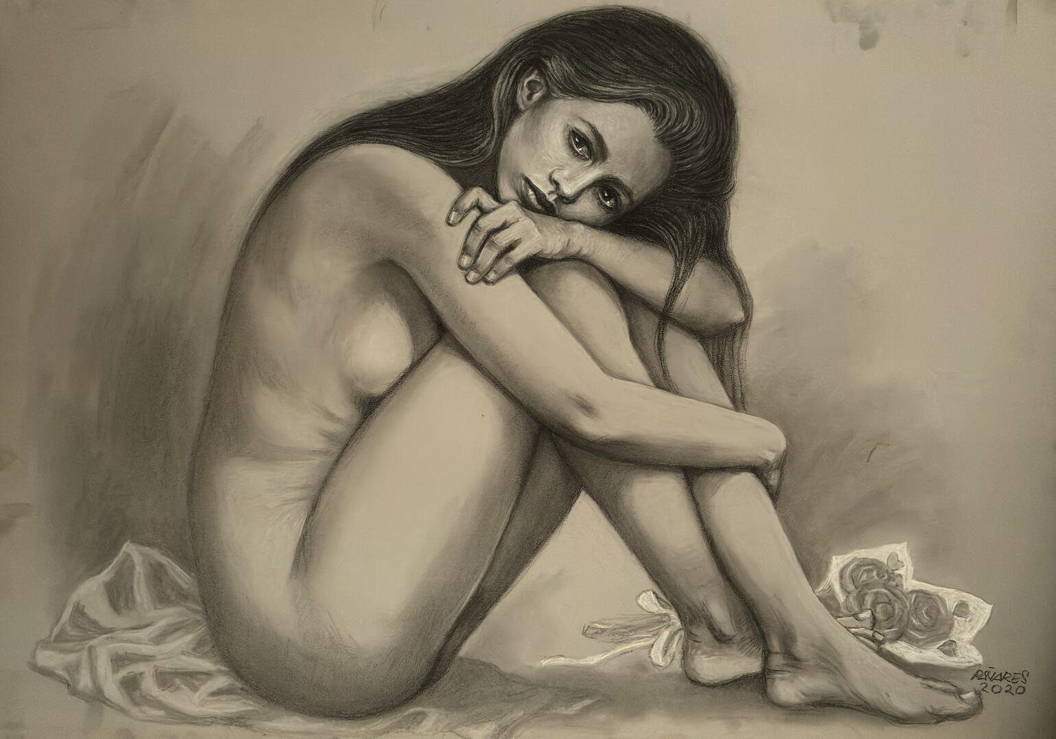 Girl with Rose during Covid